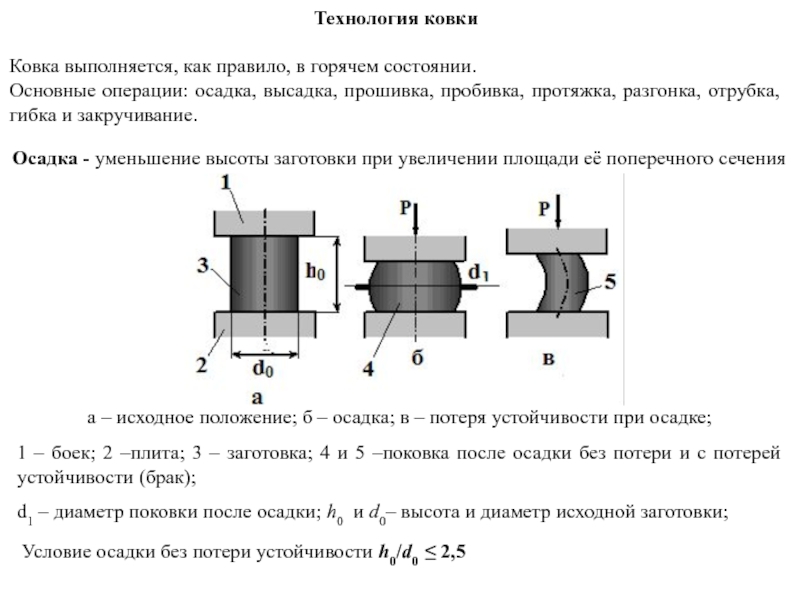 Площадь поковки в плане