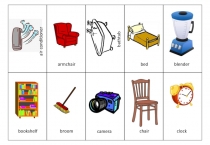 armchair
bookshelf
broom
bed
chair
blender
clock
air conditioner
bathtub
camera