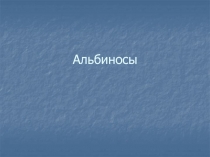 Альбиносы