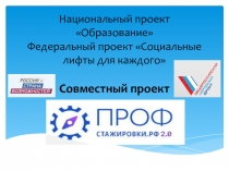Национальный проект Образование Федеральный проект Социальные лифты для