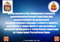 г. Сыктывкар, 2017 год
Обзор результатов обобщения и анализа