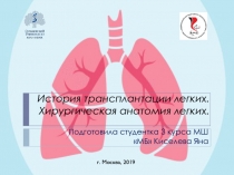 История трансплантации легких. Хирургическая анатомия легких