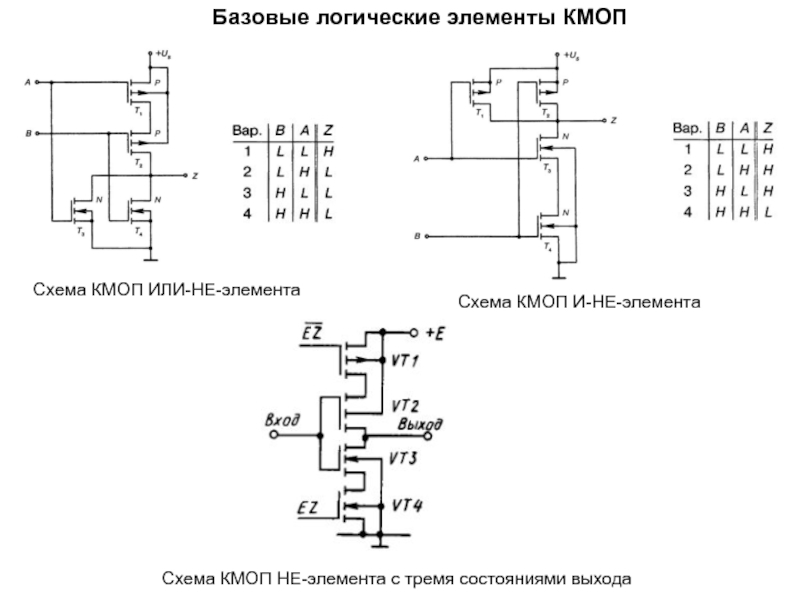 Электрическая схема логического элемента и