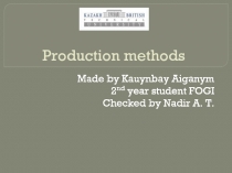 Production methods