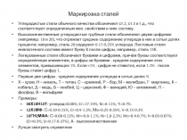 Маркировка сталей