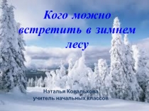 Кого можно встретить в зимнем лесу
