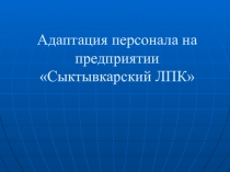 Адаптация персонала на предприятии Сыктывкарский ЛПК