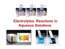 1
Electrolytes. Reactions in Aqueous Solutions