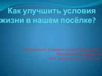 Как улучшить условия жизни в нашем посёлке?