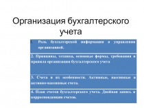 Организация бухгалтерского учета