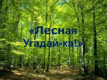 Лесн ая
Угадай-ка!