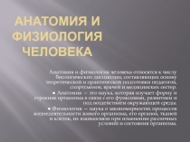 Анатомия и физиология человека