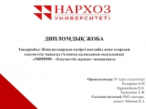 ДИПЛОМДЫҚ ЖОБА   Т ақырыбы : Жаяужолдардың қазіргі жағдайы және олардың