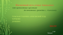 Тульская губерния, алексинский уезд :
Торчково
Душкино
1816-1917
С. М