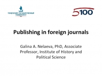 Publishing in foreign journals