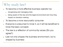 Why study law?