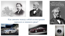 Как связаны между собой иллюстрации верхнего и нижнего ряда?