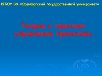 Теория и практика управления проектами