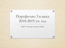 Портфолио 3 класса 2018-2019 уч. год