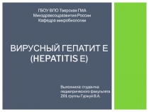 Вирусный гепатит Е (Hepatitis Е)