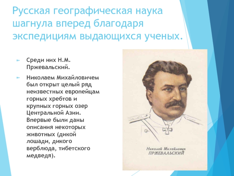 Презентация николай михайлович пржевальский презентация