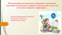 Об организации велосипедного движения и технологиях выделения велосипедных