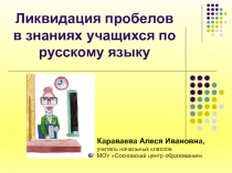 Ликвидация пробелов в знаниях учащихся по русскому языку