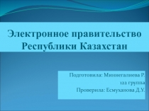 Электронное правительство Республики Казахстан