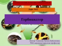 Қ АЗА Қ ҰЛТТЫҚ АГРАРЛЫҚ УНИВЕРСИТЕТІ
Дәріс № 12
Гербицидтер
Лектор: Сапахова