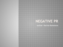 Negative PR