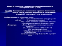 Раздел 5. Управление и правовое регулирование безопасности жизнедеятельности