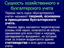 Сущность хозяйственного и бухгалтерского учета