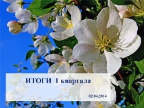 1
ИТОГИ 1 квартала
02.04.2014