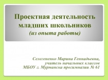 Проектная деятельность младших школьников (из опыта работы)