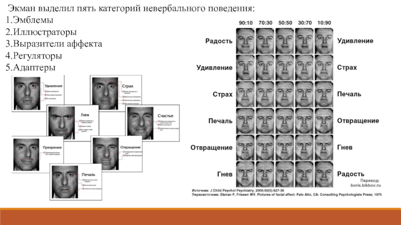 Пять категорий. П. Экман исследование эмоций. Исследование Экмана. Исследования пола Экмана. Классификация Экмана.