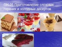 ПМ.05 Приготовление сложных горячих и холодных десертов