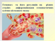 Гемопоез та його регуляція на різних стадіях диференціюваня гемопоетичних