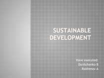 Sustainable development