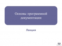 Основы программной документации