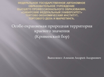 Федеральное государственное автономное образовательное учреждение высшего