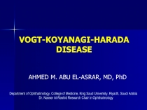 VOGT-KOYANAGI-HARADA DISEASE