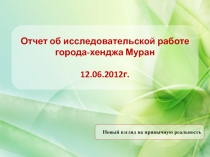 Отчет об исследовательской работе город- хенджа Муран
Отчет об