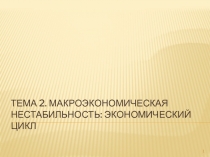 Тема 2. Макроэкономическая нестабильность: экономический цикл