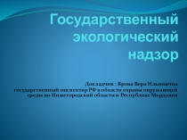 Государственный экологический надзор
