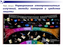 1
Тема лекции: Нормирование электромагнитных излучений, методы контроля и