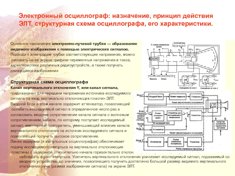 Электронный осциллограф структурная схема принцип действия