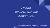 Новая экономическая политика