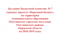 Заседание бюджетной комиссии № 7 в рамках проекта Народный бюджет на