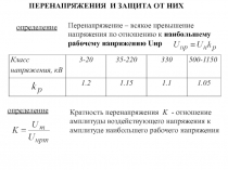 ПЕРЕНАПРЯЖЕНИЯ И ЗАЩИТА ОТ НИХ
определение
Перенапряжение – всякое превышение