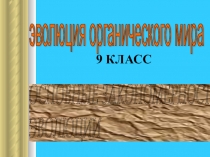 ОСНОВНЫЕ ЗАКОНОМЕРНОСТИ ЭВОЛЮЦИИ 9 класс